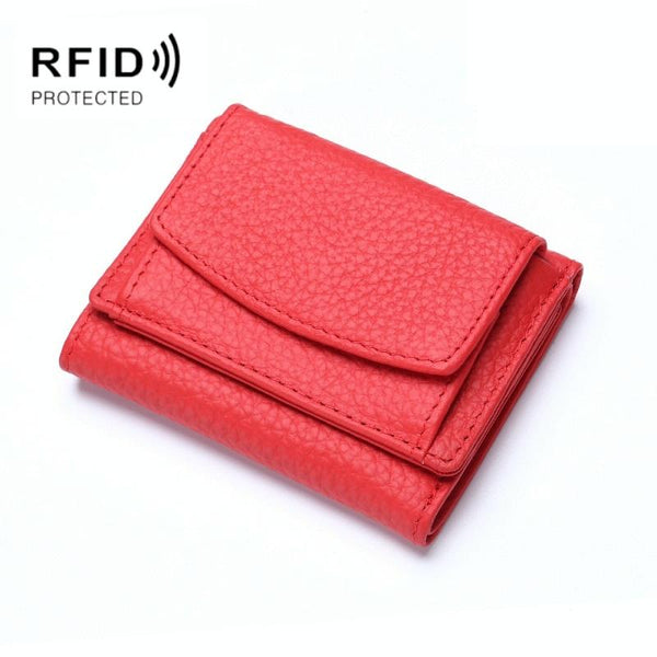Compact Rfid Leather Coin Purse Wallet Secure & Stylish Light Pink Wallets