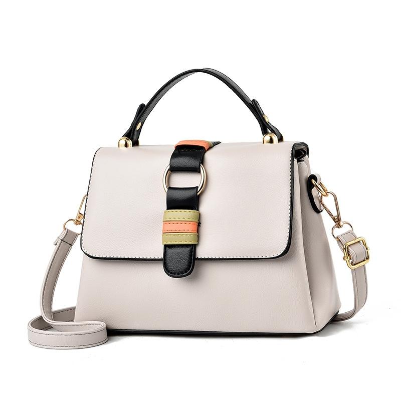Versatile Small Square Handbag For Women Rice Gray Women's Bags & Handbags