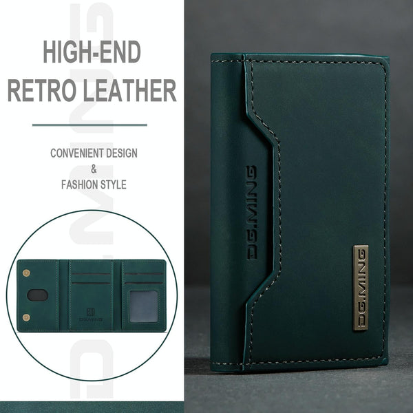 3 Fold Card Bag For Dg.Ming M2 Series Compact & Stylish Green Wallets