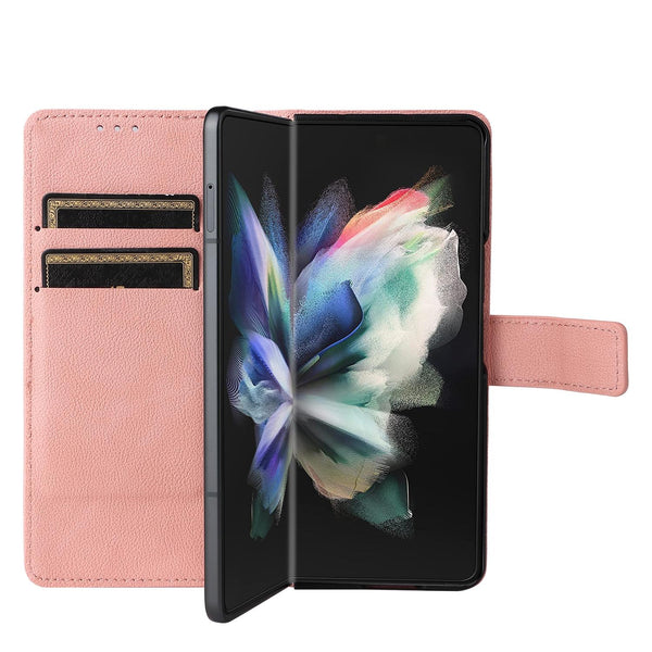 For Samsung Galaxy Z Fold4 5G Leather Flip Case With Pen Slot Royal Blue Cases Covers & Skins
