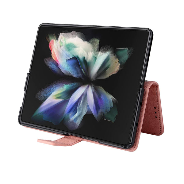 For Samsung Galaxy Z Fold4 5G Leather Flip Case With Pen Slot Royal Blue Cases Covers & Skins