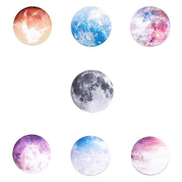 5 Piece Round Rubber Mouse Pad Set Mars Mouse Pads & Wrist Rests