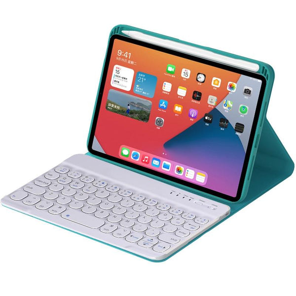 Detachable Bluetooth Keyboard Leather Case For Ipad Mini 6 With Holder Mint Green Keyboards