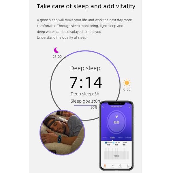 1.69 Inch Ip67 Waterproof Smart Watch With Touch Screen Health Monitoring Blue Smart Watches