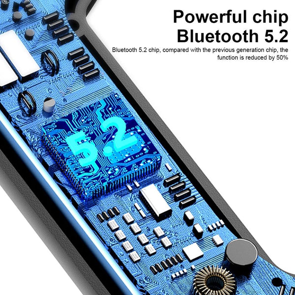 Digital Display Bone Conduction Bluetooth Headset Sporty Design Green Headsets