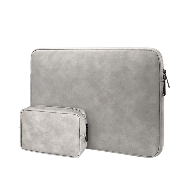 Parallel Deals Lightweight Waterproof Lambskin Laptop Sleeve 13.3 Inches Gray With Bag Laptop Cases & Bags