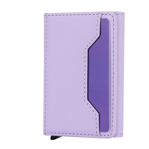 10X6x3cm Secure Brush Card Bag Compact And Protective Purple Wallets