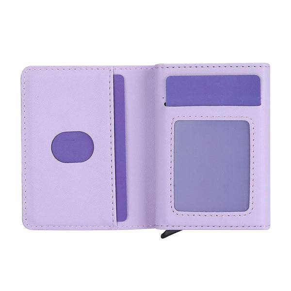 10X6x3cm Secure Brush Card Bag Compact And Protective Purple Wallets