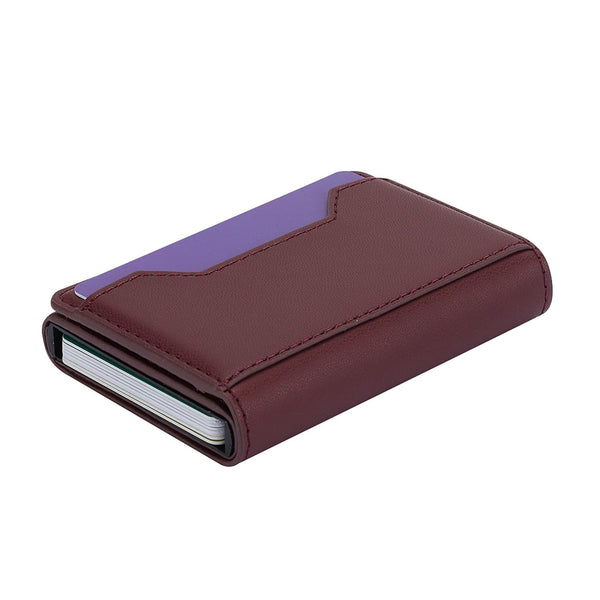 10X6x3cm Secure Brush Card Bag Compact And Protective Purple Wallets
