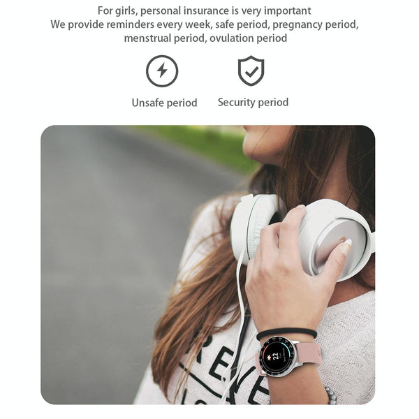 1.75 Inch Hd Round Screen Silicone Strap Smart Sports Watch Black + Silver Smart Watches