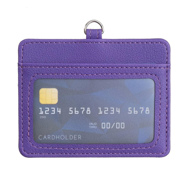 Horizontal Id Card Bag & Lanyard Purple Id & Document Holders