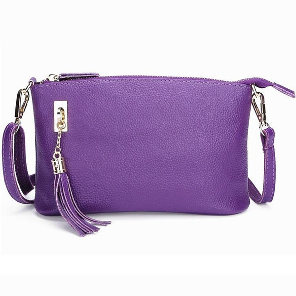 Fringed One Shoulder Bag For Women Large Capacity Casual Deep Purple Women's Bags & Handbags