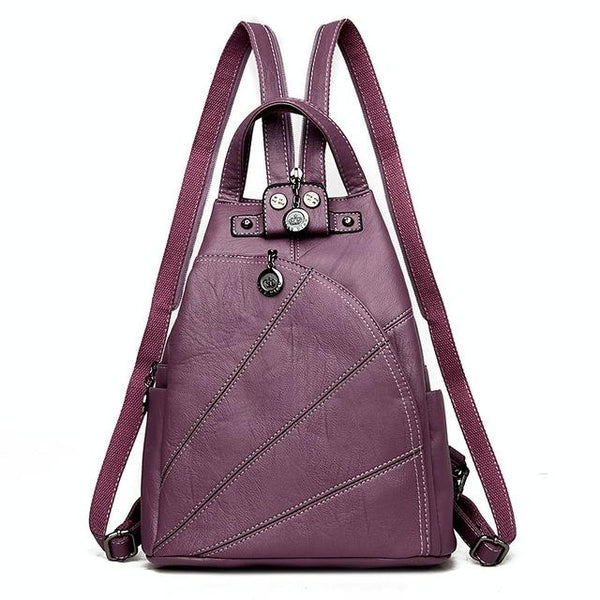 Women Leather Backpack Secure & Stylish Wine Red Women Backpacks