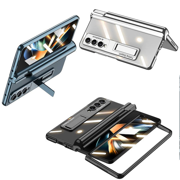 For Samsung Galaxy Z Fold4 5G Shockproof Magnetic Case With Pen Slots Gold Cases Covers & Skins