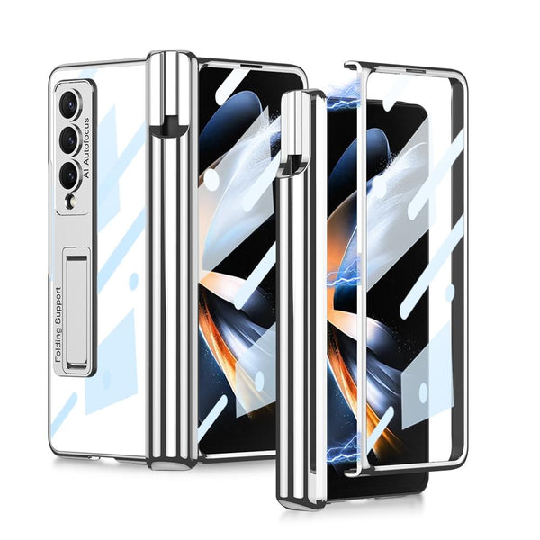 For Samsung Galaxy Z Fold4 5G Shockproof Magnetic Case With Pen Slots Gold Cases Covers & Skins
