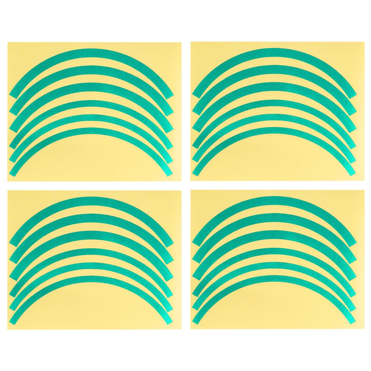 Wheel Hub Sticker Set For Scooter / Bike Electric Vehicle 2 Pcs Green Accessories Parts