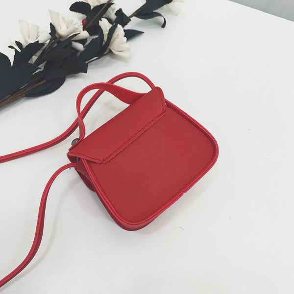 Mini Bowknot Pu Leather Little One Girls Messenger Bag Beige Women's Bags & Handbags