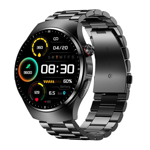 1.39 Inch Ip67 Waterproof Sports Health Monitoring Smart Bluetooth Calling Watch Steel Black Smart Watches