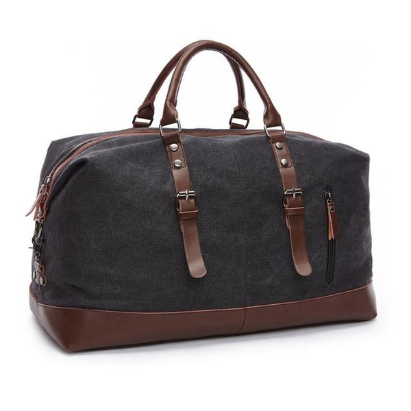 Men Leather Duffel Bag For Carry On Travel Gray Duffle Bags
