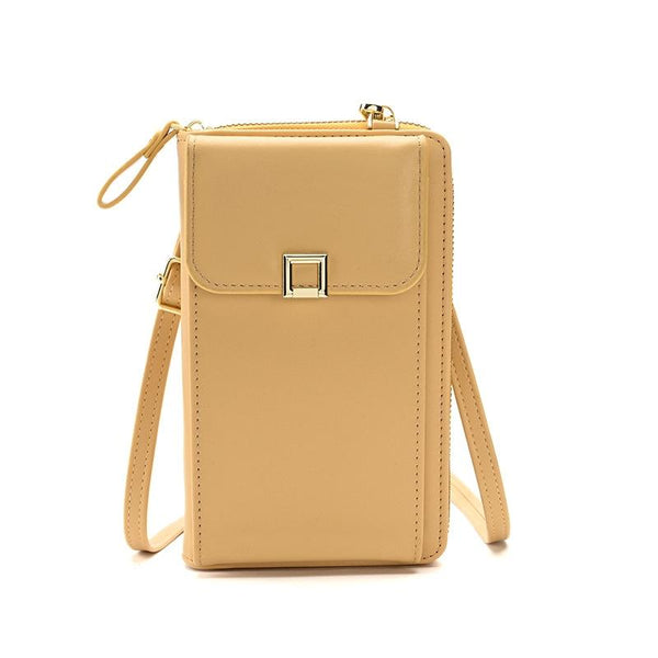 Women Cross Body Phone Purse With Long Strap Apricot Women's Bags & Handbags