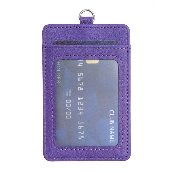 Vertical Id Card Bag And Lanyard Purple Id & Document Holders