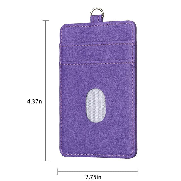 Vertical Id Card Bag And Lanyard Purple Id & Document Holders