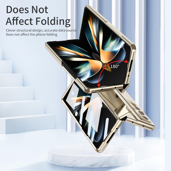 For Samsung Galaxy Z Fold4 5G Folding Case With Integrated Hinge Blue Cases Covers & Skins