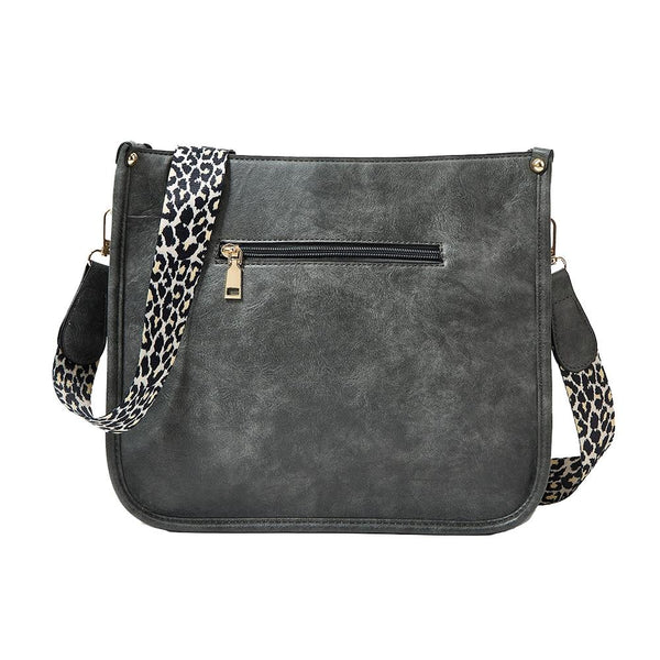 Leopard Print Waterproof Crossbody Tote Bag Grey Women's Bags & Handbags