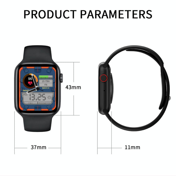 1.75 Inch Full Screen Ip67 Waterproof Smartwatch With Sleep Heart Rate & Bt Call Blue Smart Watches