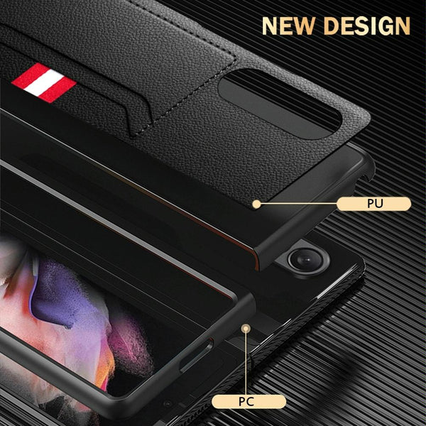 For Samsung Galaxy Z Fold4 5G Litchi Texture Microfiber Case Red Cases Covers & Skins