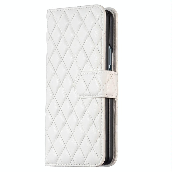 For Samsung Galaxy Z Fold4 5G Diamond Lattice Flip Wallet Case White Cases Covers & Skins