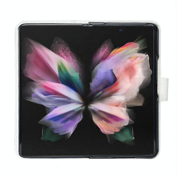 For Samsung Galaxy Z Fold4 5G Diamond Lattice Flip Wallet Case White Cases Covers & Skins