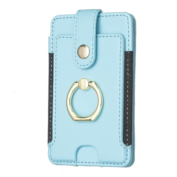Metal Ring Card Bag Sticker For Mobile Phones Blue Cases Covers & Skins