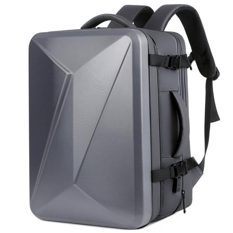 Waterproof Expandable Hard Shell Backpack With Usb Charging Large Capacity Black 162 Deep Gray Backpacks