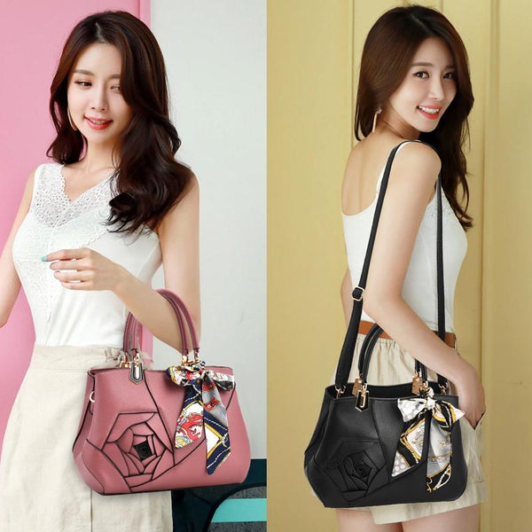Carved Ladies Handbag 3D Design Rubber Pink Women's Bags & Handbags