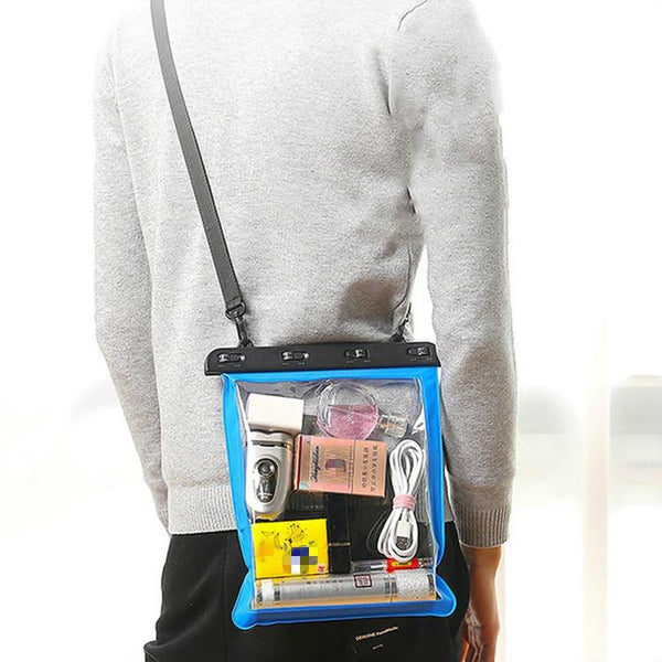Waterproof Single Shoulder Bag For Mobile Phone Small Objects Multipurpose Design Blue Other Mobile Accessories