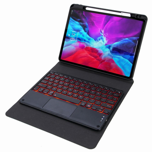 Bluetooth Keyboard Leather Case For Ipad 10.2 / Pro 10.5 Touch Backlight Three Fold Holder Pink Keyboards