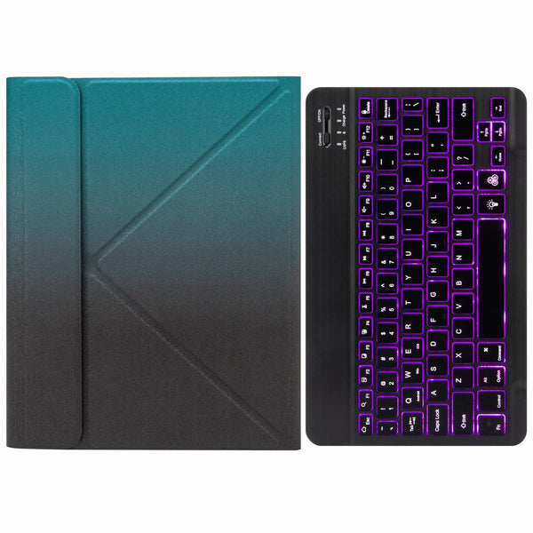 Bluetooth Keyboard Leather Case For Ipad 9.7 2018 / 2017 With Backlight & Three Fold Holder Pink Keyboards