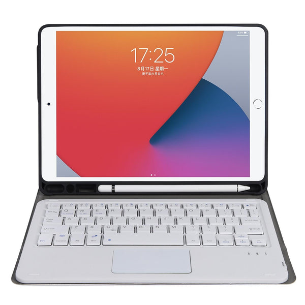 Bluetooth Keyboard Leather Case For Ipad Pro 10.5 With Touch Control Lambskin Texture Compatible 10.2 2021 & 2020 2019 / Air 3 Light Green Keyboards