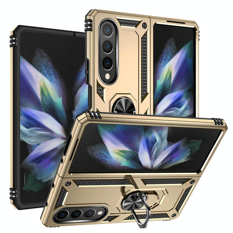 Tpu Pc Shockproof Phone Case For Samsung Galaxy Z Fold4 5G Gold Other Mobile Accessories