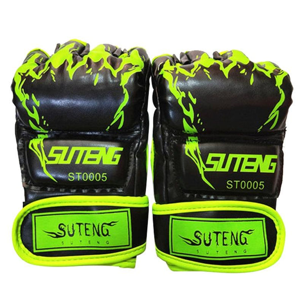 Adult Half Finger Boxing Gloves For Training Orange Gloves Boxing