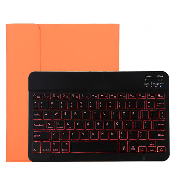 Bluetooth Tablet Case For Ipad Pro 11 With Detachable Microfiber Leather Backlight Pen Slot & Holder Orange Laptop Cases & Bags
