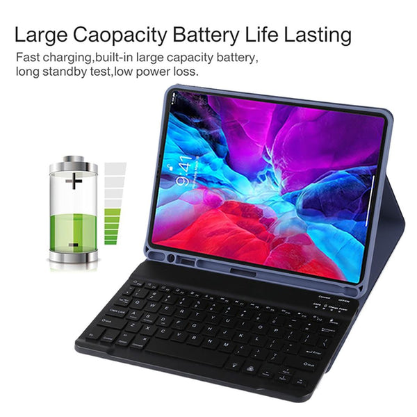 Bluetooth Tablet Case For Ipad Pro 11 With Detachable Microfiber Leather Backlight Pen Slot & Holder Orange Laptop Cases & Bags