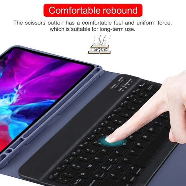 Bluetooth Tablet Case For Ipad Pro 11 With Detachable Microfiber Leather Backlight Pen Slot & Holder Orange Laptop Cases & Bags