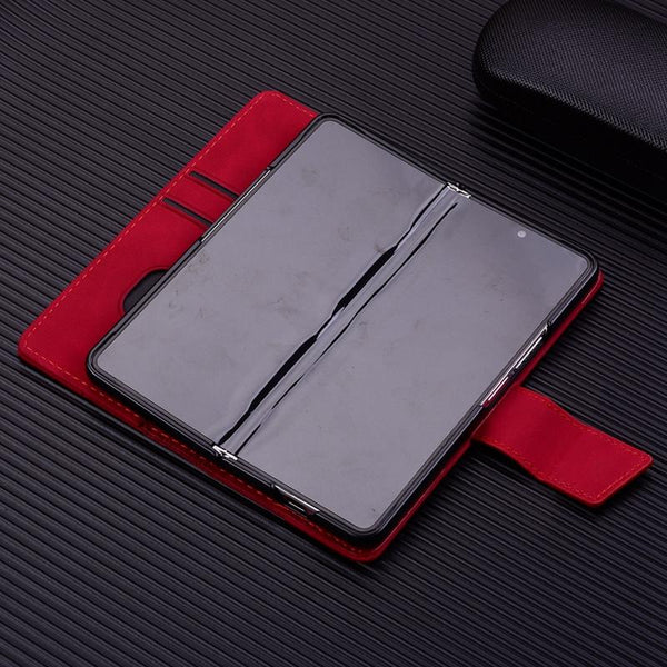 For Samsung Galaxy Z Fold4 5G Leather Phone Case With Diamond Buckle And Lanyard Black Cases Covers & Skins