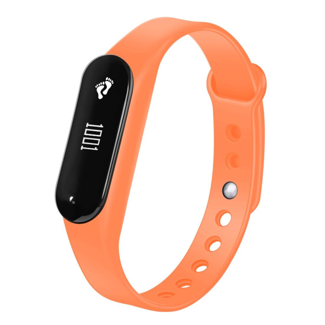 Bluetooth Smart Bracelet With Heart Rate Monitor And Sleep Tracker Orange Activity Trackers