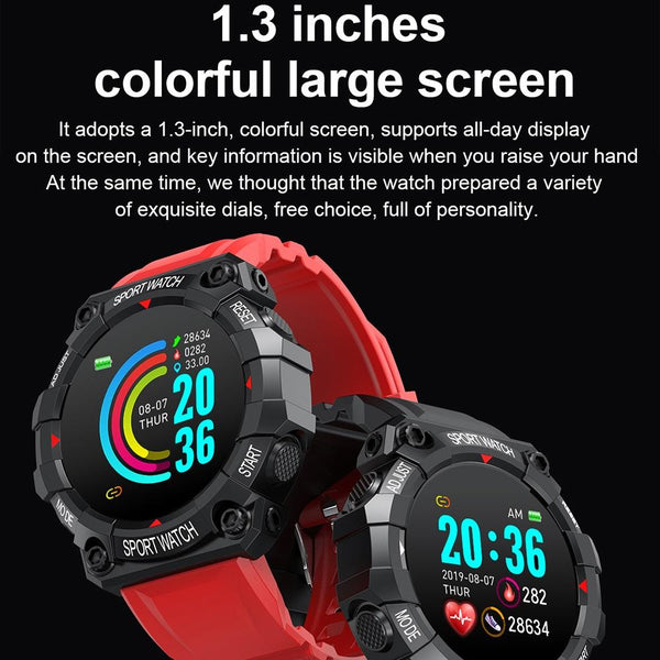 1.3 Inch Colour Round Screen Sport Smart Watch Support Heart Rate Multi Sports Mode Pink Smart Watches