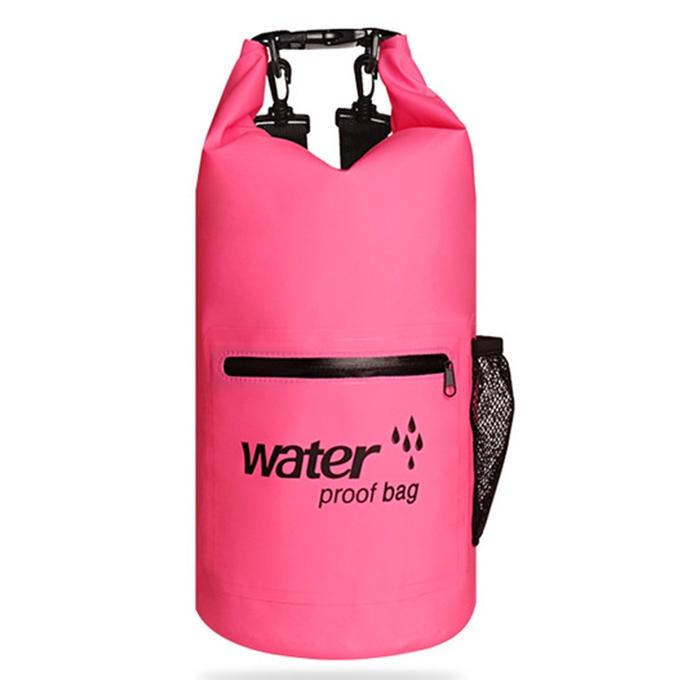 Waterproof Dual Shoulder Bag 20L Pvc Dry Sack For Outdoor Adventures Pink Dry Bags