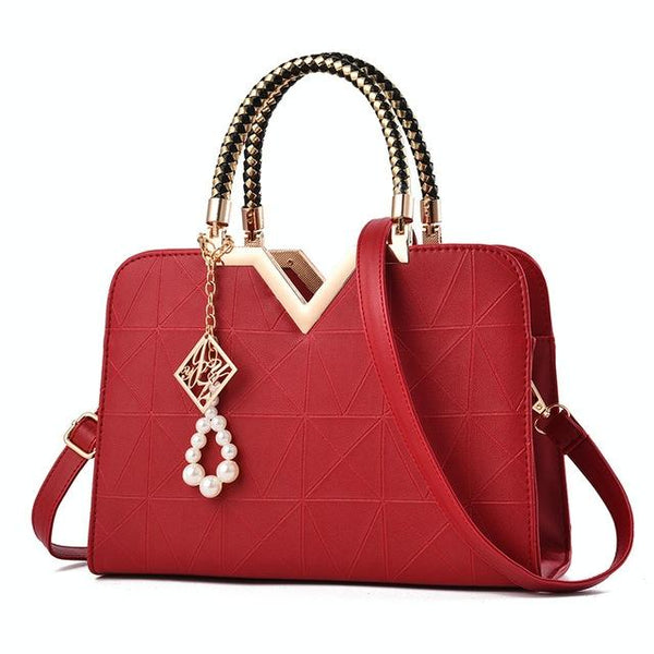 Women Zipper Shoulder Bag With Phone Pocket And Crossbody Strap Wine Red Women's Bags & Handbags