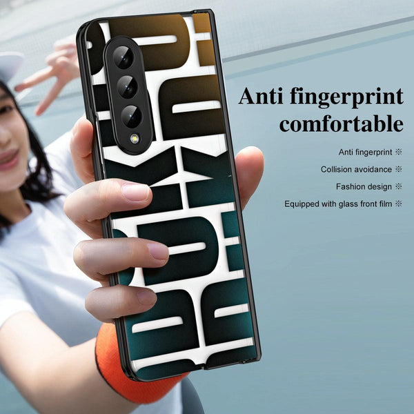 Green Foldable Electroplated Phone Case For Samsung Galaxy Z 4 5G With Hinge Cases Covers & Skins